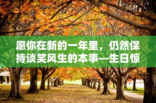 愿你在新的一年里，仍然保持谈笑风生的本事—生日惊喜幽默句子-第1张图片-觅纤