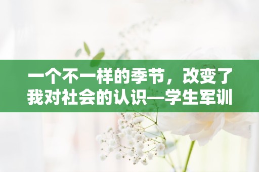 一个不一样的季节，改变了我对社会的认识—学生军训心情说说短语