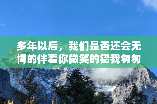 多年以后，我们是否还会无悔的伴着你微笑的错我匆匆那年—最新清新的句子通用