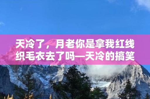 天冷了，月老你是拿我红线织毛衣去了吗—天冷的搞笑幽默说说