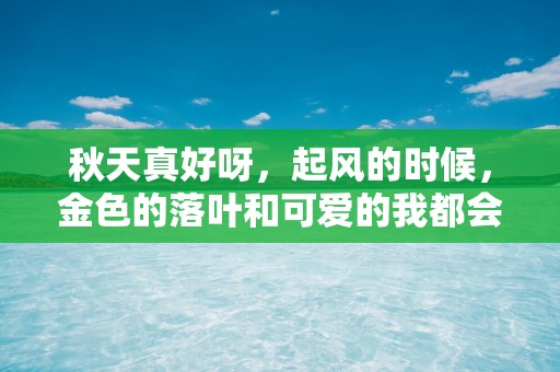 秋天真好呀，起风的时候，金色的落叶和可爱的我都会被吹进你的怀里—秋天落叶纷纷的美好短句简单