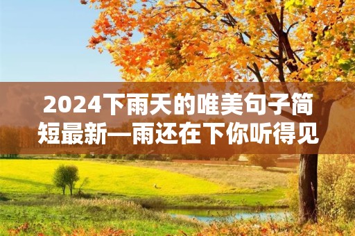 2024下雨天的唯美句子简短最新—雨还在下你听得见吗，是我的思念滴滴答答