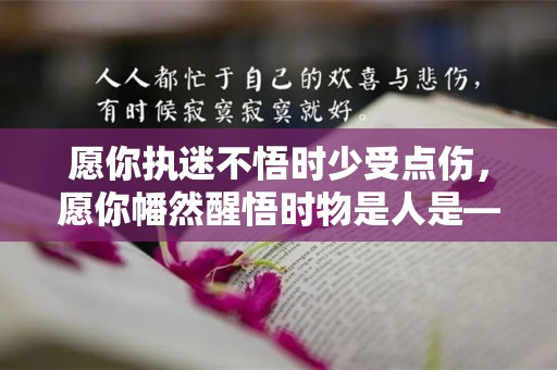 愿你执迷不悟时少受点伤，愿你幡然醒悟时物是人是—感到情绪低落的说说心情