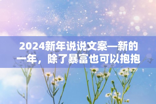 2024新年说说文案—新的一年，除了暴富也可以抱抱我