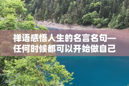 禅语感悟人生的名言名句—任何时候都可以开始做自己想做的事，希望你不要用年龄和其他东西来束缚自己