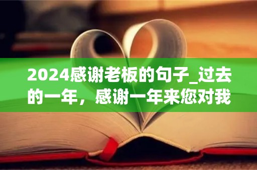 2024感谢老板的句子_过去的一年，感谢一年来您对我工作上的支持