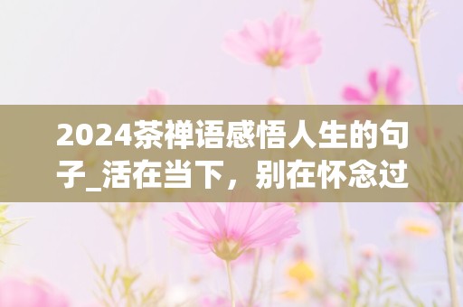 2024茶禅语感悟人生的句子_活在当下，别在怀念过去或憧憬未来中浪费掉今天的生活