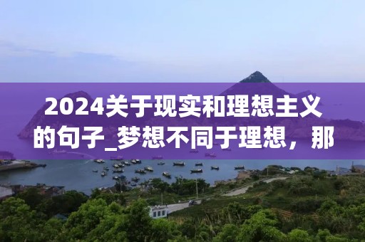 2024关于现实和理想主义的句子_梦想不同于理想，那样的理性并且有际可循