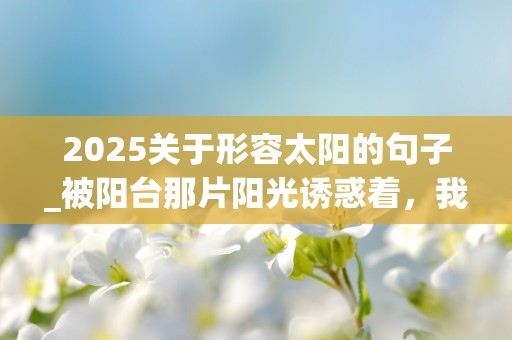 2025关于形容太阳的句子_被阳台那片阳光诱惑着，我会不失时机地搬把小凳坐在阳台上