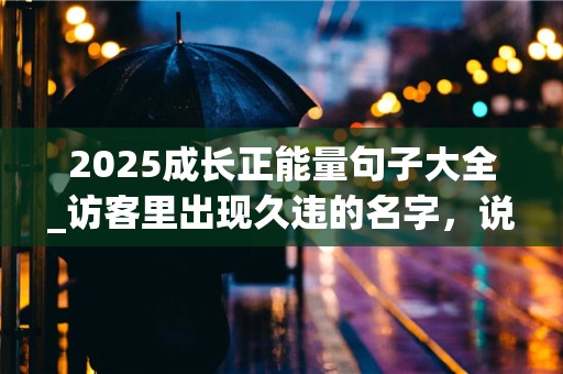 2025成长正能量句子大全_访客里出现久违的名字，说不出是惊喜还是心痛