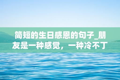 简短的生日感恩的句子_朋友是一种感觉，一种冷不丁就会想起的感觉