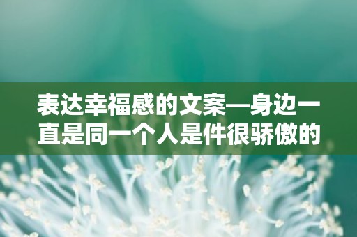 表达幸福感的文案—身边一直是同一个人是件很骄傲的事情