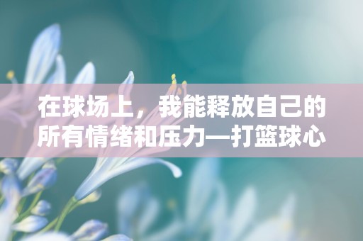 在球场上，我能释放自己的所有情绪和压力—打篮球心情句子163句