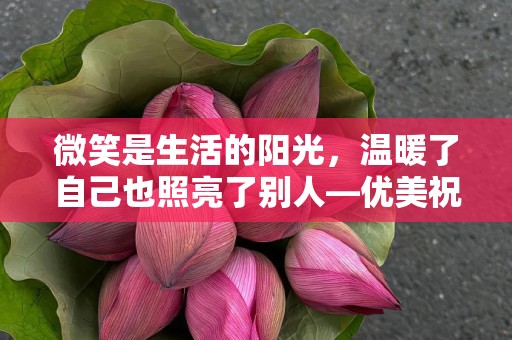 微笑是生活的阳光，温暖了自己也照亮了别人—优美祝愿的句子