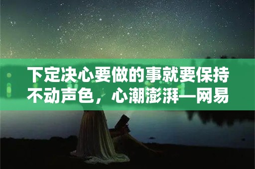 下定决心要做的事就要保持不动声色，心潮澎湃—网易云容易引起共鸣的热评文案