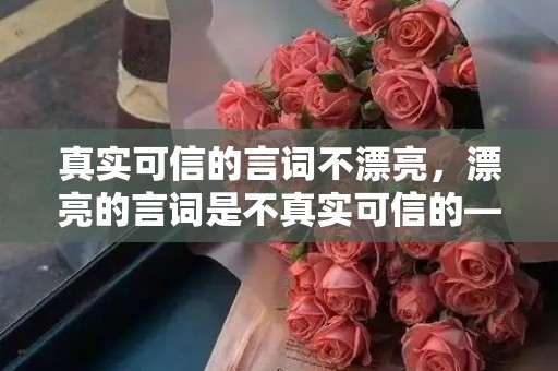 真实可信的言词不漂亮，漂亮的言词是不真实可信的—国学经典的精美文案句子46句