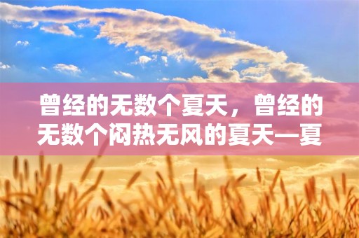 曾经的无数个夏天，曾经的无数个闷热无风的夏天—夏天感受的清新的句子说说摘录