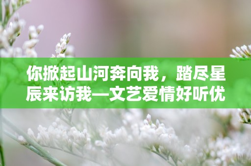 你掀起山河奔向我，踏尽星辰来访我—文艺爱情好听优美个性朋友圈说说 