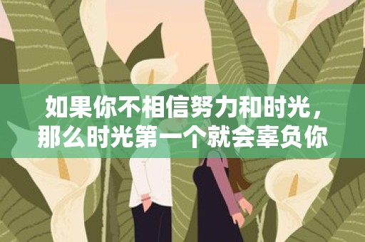 如果你不相信努力和时光，那么时光第一个就会辜负你—适合发朋友圈的励志名言